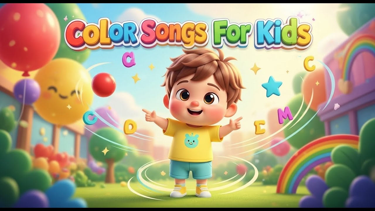 Color Songs for Kids – Nursery Rhyme, Toddler Learning, Color Recognition, and Playful Exploration