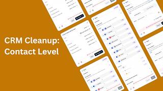 CRM Cleanup - Contact Level | Playbooks | HubSpot | Data Enrichments