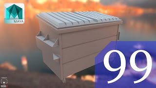 How to model in Maya a Dumpster PT 3