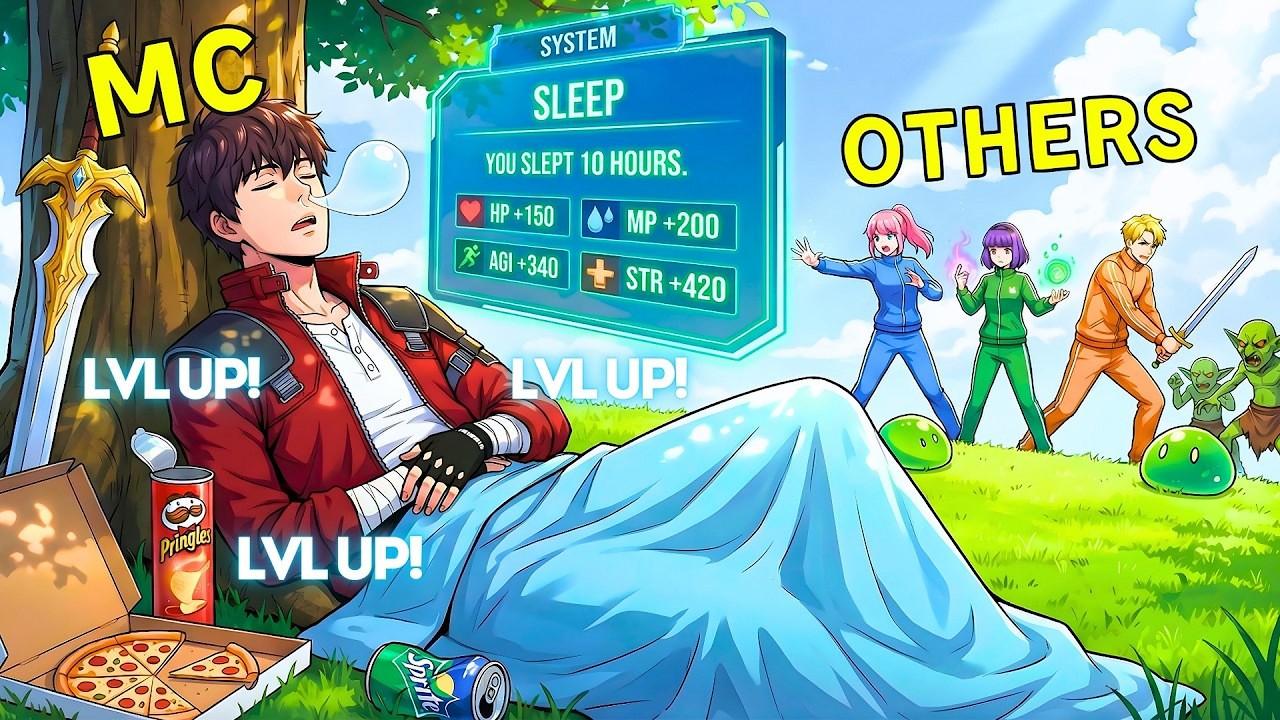 Habang Nagsasanay ang Lahat, Siya ay Nagle-level ng Skills at Stats Habang Natutulog