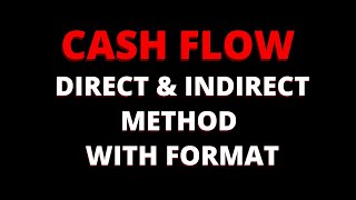 Classification of Cash Flow | Direct method and indirect method | Format | Cash Flow