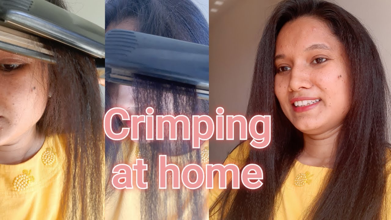 How to crimp your hair at home/Trendy trick to crimp your hair YouTube