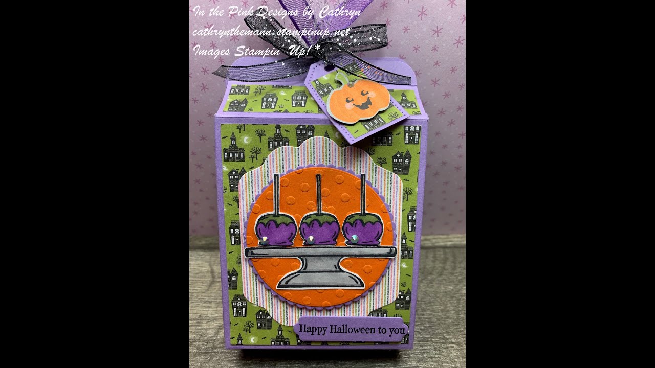 SWEETS and TREATS LARGE HALLOWEEN GOODY BOX TUTORIAL with SEASONAL LABELS DIES - Stampin' Up!