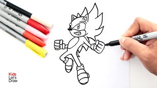 Cómo dibujar a SUPER SONIC (paso a paso)