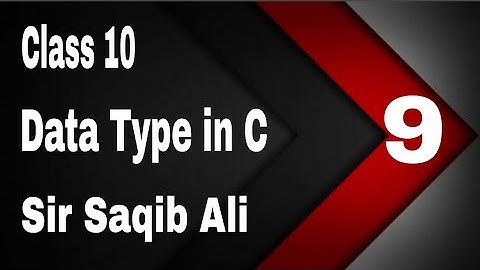 Data Type in C || Class 10 Computer Science New Book || Chapter 1
