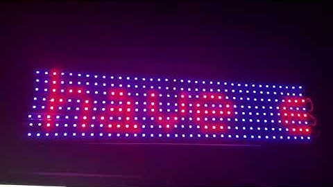 WS2812b RGB LED Matrix With Scrolling Text using an Arduino