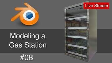 Modeling a Gas Station with Blender #08