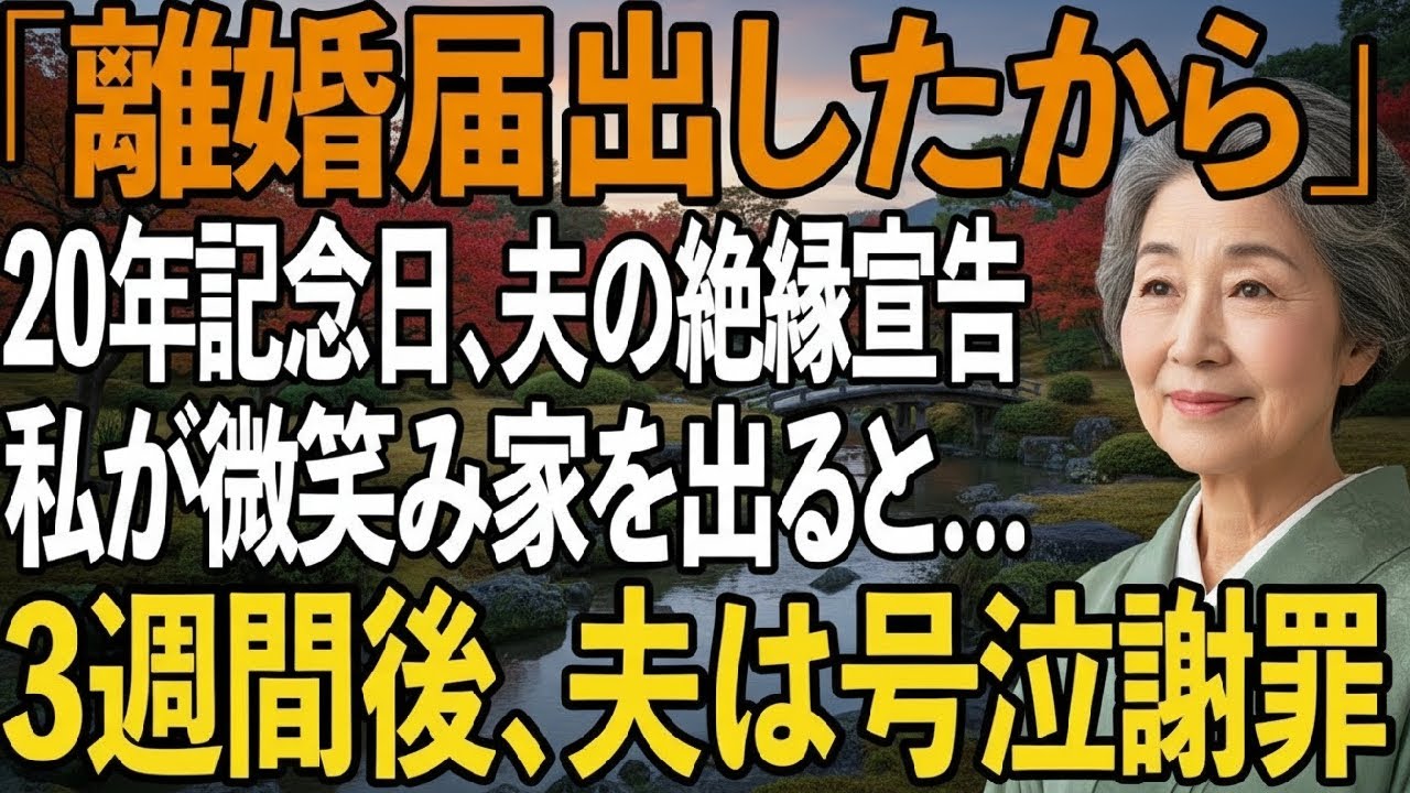 「離婚届出したから」結婚記念日に夫から突然の絶縁宣告。私は”お望み通りに離婚する”と決めた→3週間後、20年目連れ添った夫が豹変し、300件の鬼電が【シニアライフ】【60代以上の方へ】