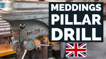 Meddings LF1 floor standing pillar drill testing, quill spring adjustment, chuck removal and fitting