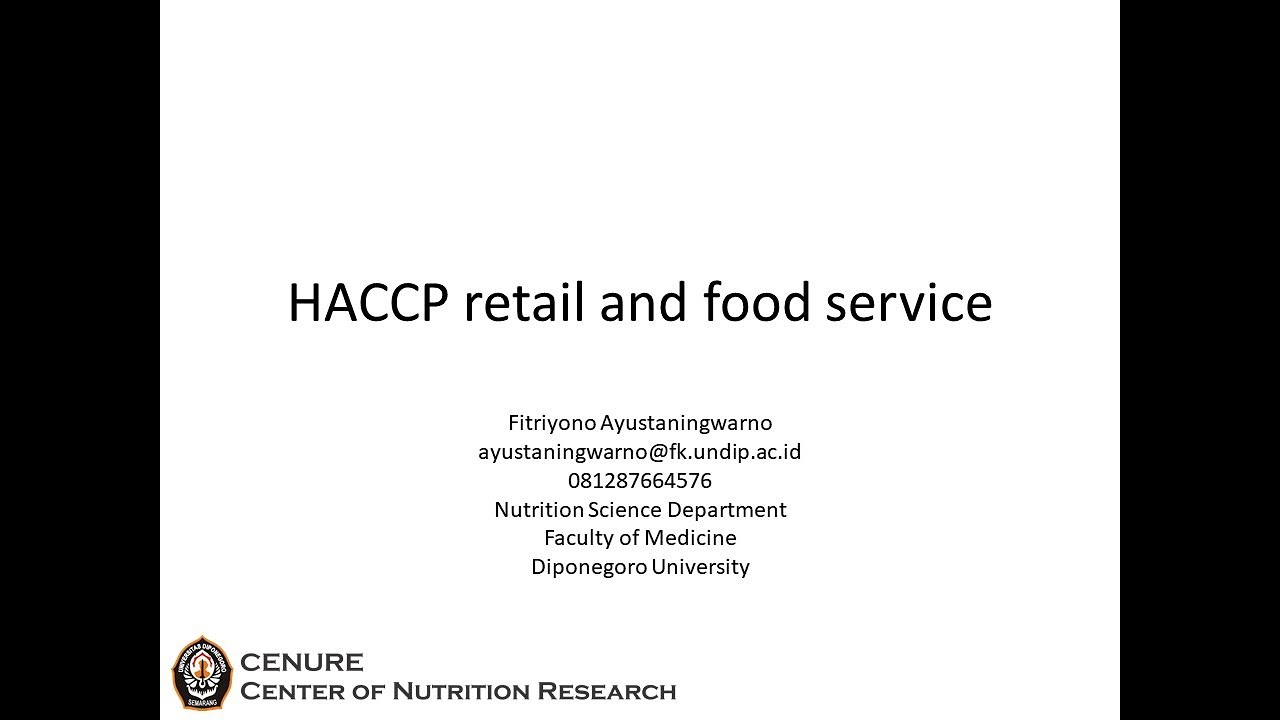 HACCP for retail and food service YouTube
