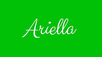Learn how to Sign the Name Ariella Stylishly in Cursive Writing