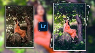 New natural green and orange colour Lightroom photo editing / edit photo like a pro in mobile /  screenshot 5