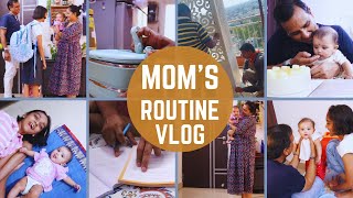 Anika's After School Routine🎒Mom Routine Vlog of Cooking, Baby, Construction & 5th Month Celebration