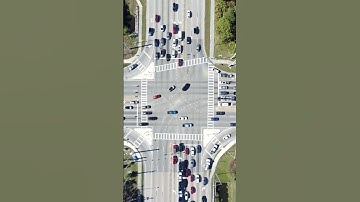 Traffic Intersection Drone View