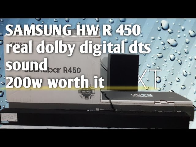 Samsung HW-R450/XL 200 W Bluetooth Soundbar detail soundtest and unboxing