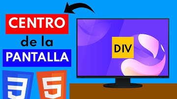 ➡️como Centrar un DIV en el CENTRO de la PANTALLA con HTML y CSS