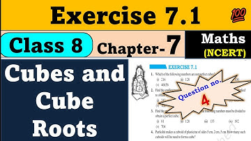 Exercise 7.1 | Cubes and cube roots |Question number 3 | Class 8 | Chapter 7 | Maths | CBSE board