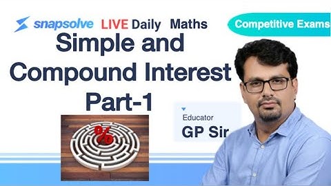 ⭕ Aptitude Building Series | Simple and Compound Interest 1| GP Sir | #Aptitude #Exams #Tricks #Quiz