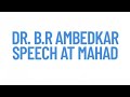 Dr. Bheem Rao Ambedkar Speech at Mahad #english #notes