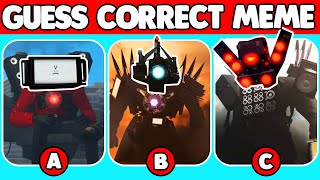 Guess CORRECT HEAD and MONSTER'S VOICE  Upgrade TVman, Cameraman 3.0 | skibidi toilet 72 (part 2)