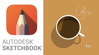 COFFEE - Draw with me 🎨 Autodesk SketchBook on Samsung Galaxy Tab S6 Lite🌙 screenshot 3