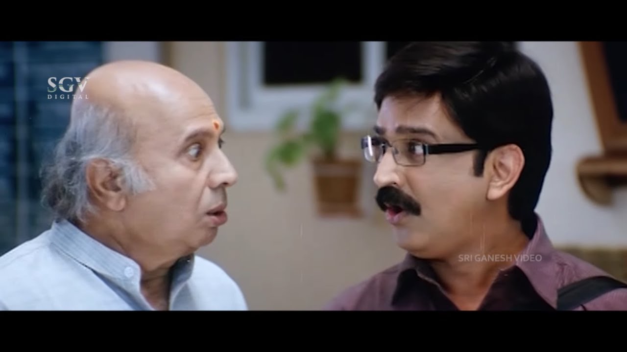 ಮುದುಕನಿಗೆ Blackmail ಮಾಡಿ Adjustment ಮಾಡಿಕೊಂಡ ರಮೇಶ್ | Comedy Scene | Hey Sarasu Kannada Movie Part 2