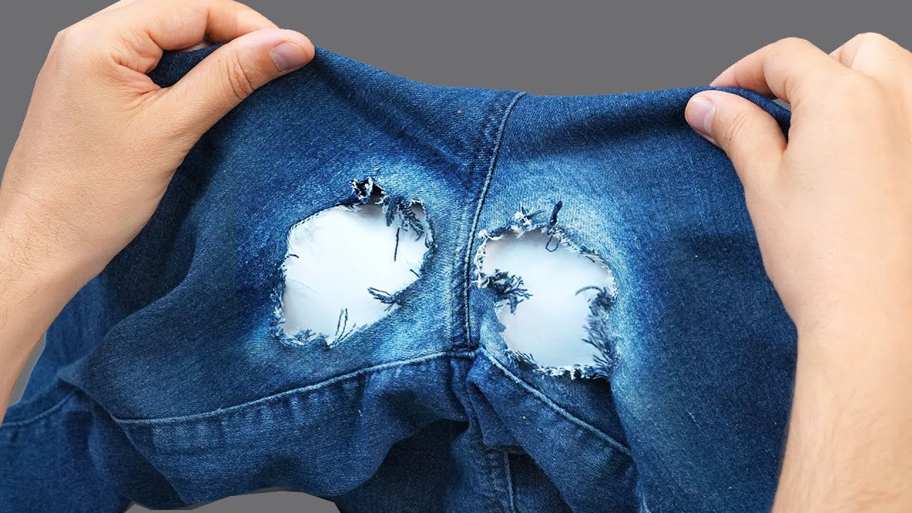 Best sewing trick how to fix a hole in jeans invisibly! Miarti 🧵 ️ ...