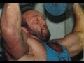 Bill Kazmaier Benching  At Daves Gym Northwich 1988 World's Strongest Man (with Jamie Reeves)