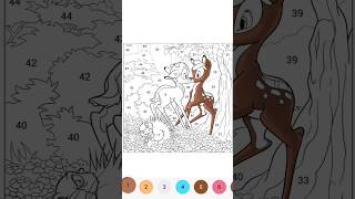 Coloring Bambi & Faline🤎 #disney #art #drawing #happycolor #bambi #faline #coloring #cartoons #kids