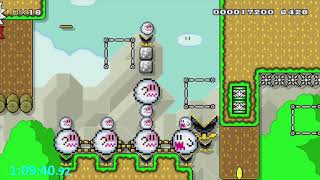 Super Mario Maker - Hard Blind Kaizo Race #104: Black Dynamics【BKR】