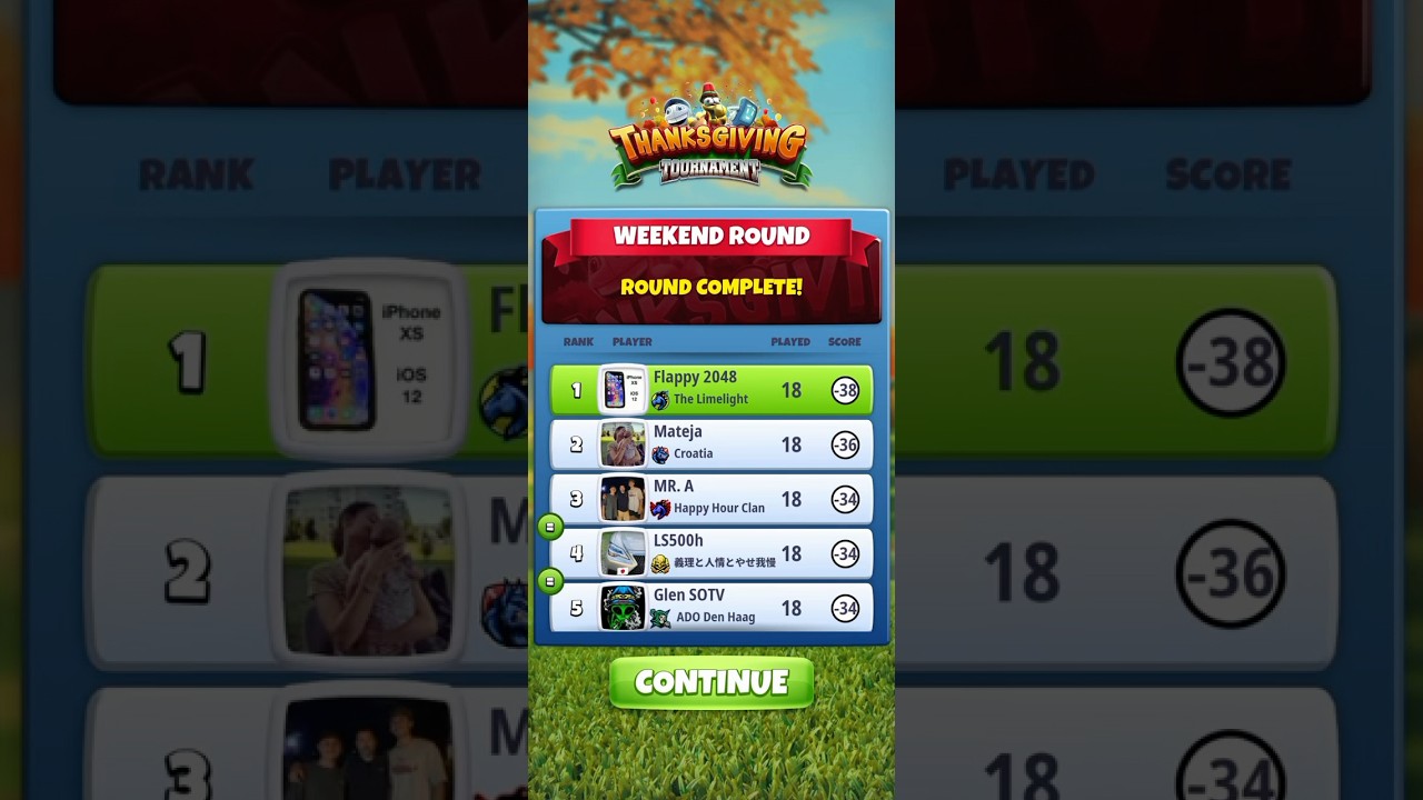 Golf Clash Thanksgiving Tournament Rookie Gold Chest