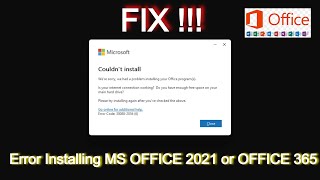 Fix Couldn't Install Microsoft Office 365 or Ms Office 2021 : Error Code  30088 - 2056 (6) screenshot 4