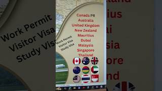 Australia &amp; flags Work permit Visitor Visa ! Study Visa #ytshort #short #workpermit #travelvisa