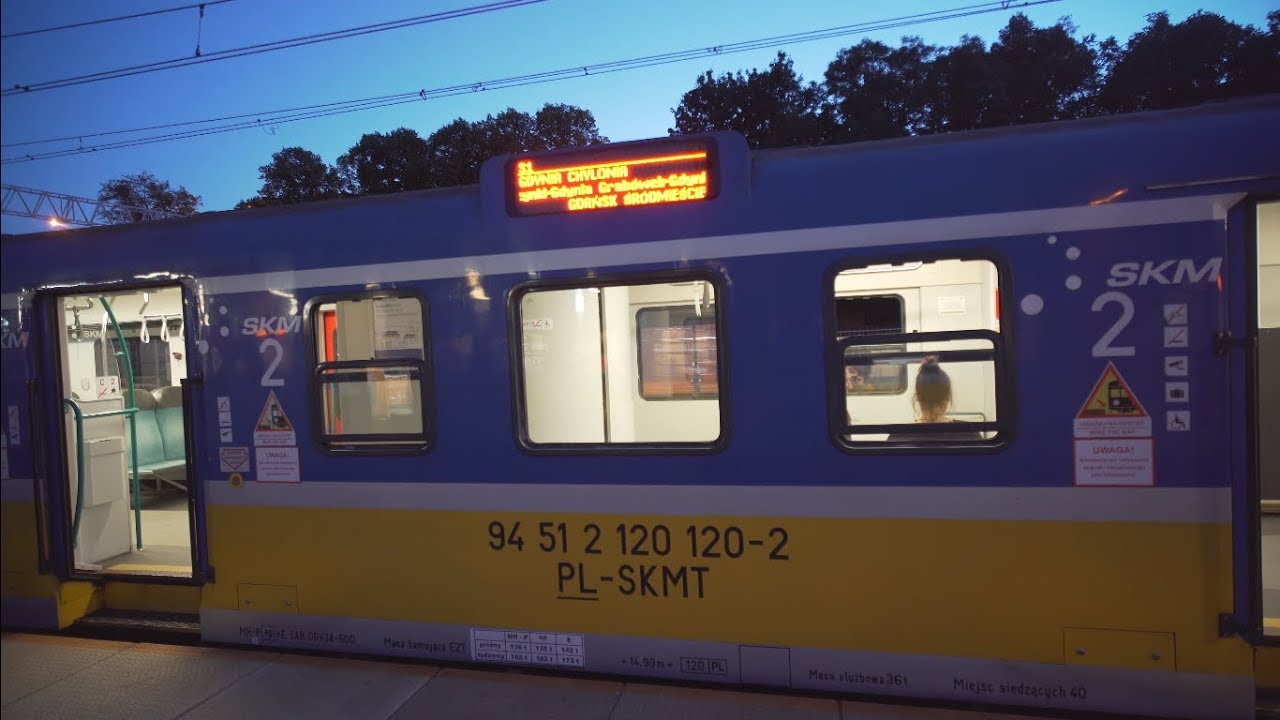 Poland, SKM train ride from Sopot Kamienny Potok to Gdańsk Główny
