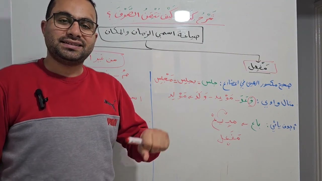 35 - اسم الزمان والمكان من كتاب كيف تتقن الصرف ؟