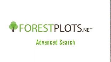 Using the  Advanced Search in Forestplots.net
