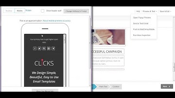 Clicks works on MailChimp powerful editor