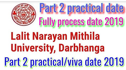 Lnmu part 2 practical date 2019. Lnmu part 2 ka practical kab se hai 2019 ka.