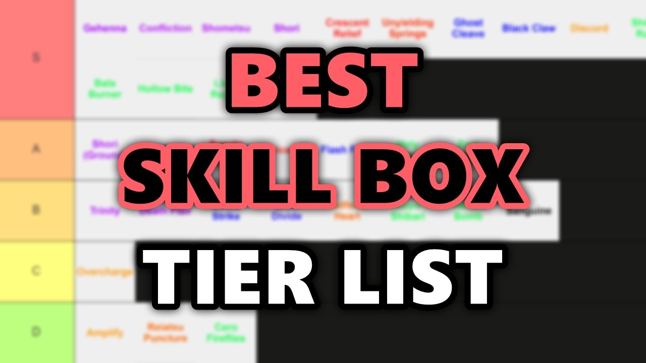 NEW SKILL BOX Tier List (EVERY TREE) | Type Soul - YouTube