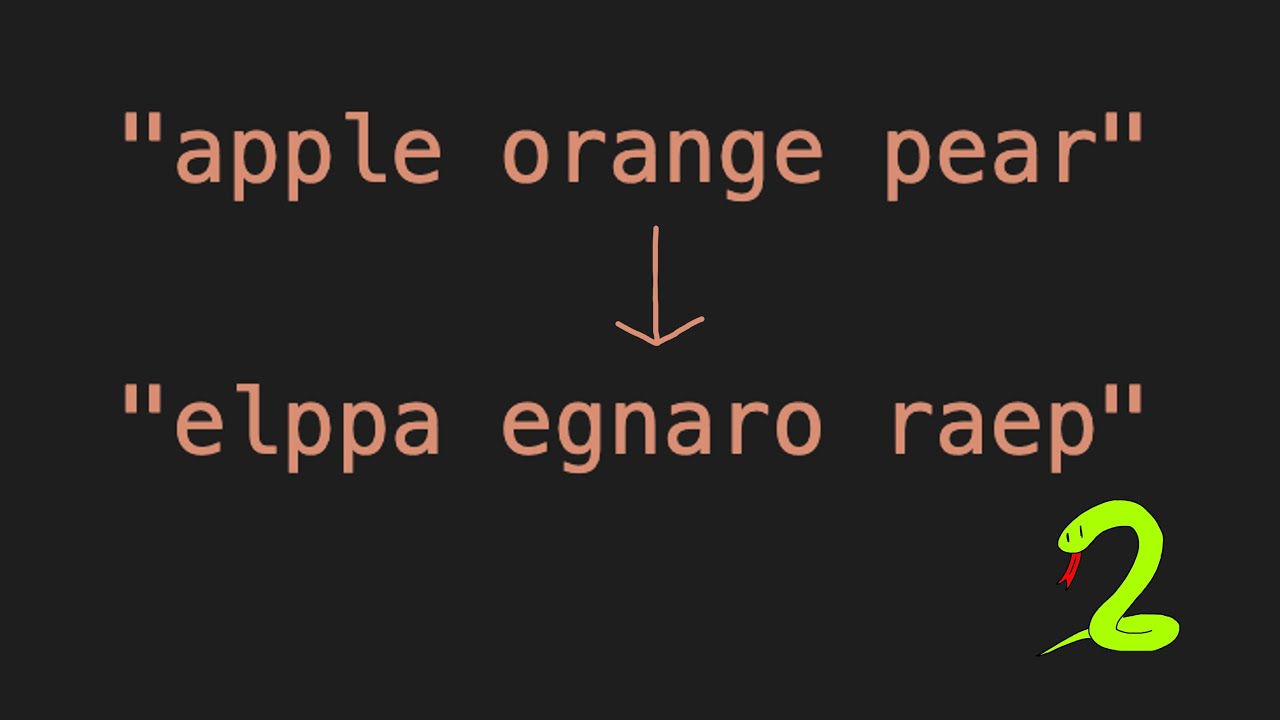Easy Python Practice Question 3 - Reversing Letters Of Words In A ...