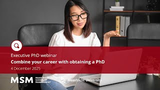 Webinar | Explore the MSM Executive PhD in Private Sector Development