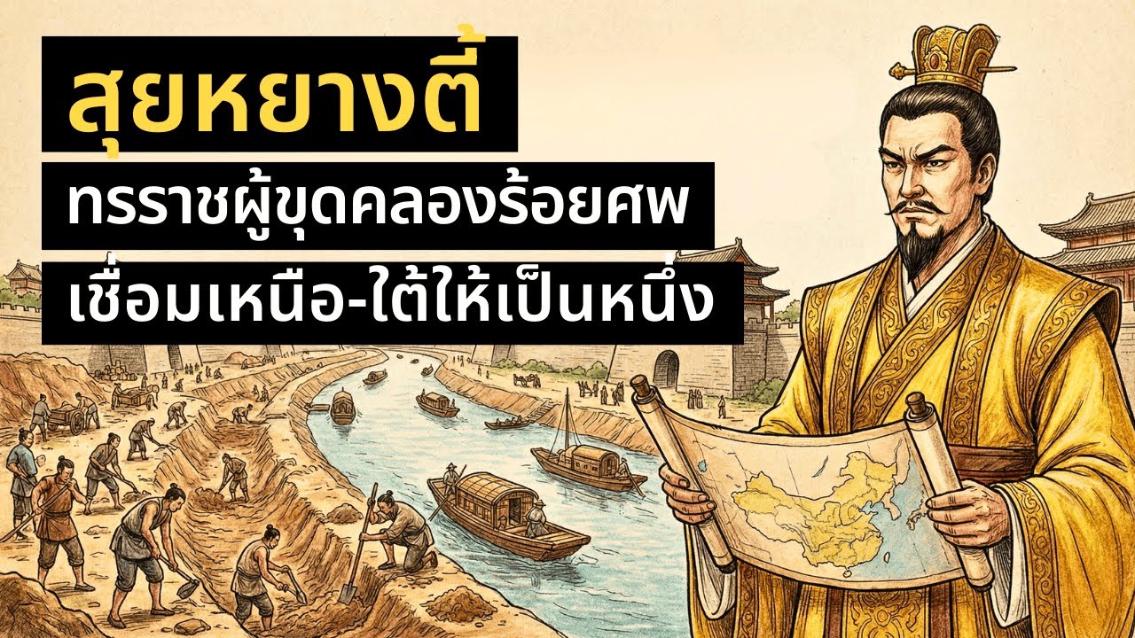 สุยหยางตี้: ทรราชผู้ขุดคลองร้อยศพ เชื่อมแผ่นดินเหนือ-ใต้ให้เป็นหนึ่ง