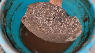 New Video White Grainy Sandment Crumbling and Dipping in Water 💦💦