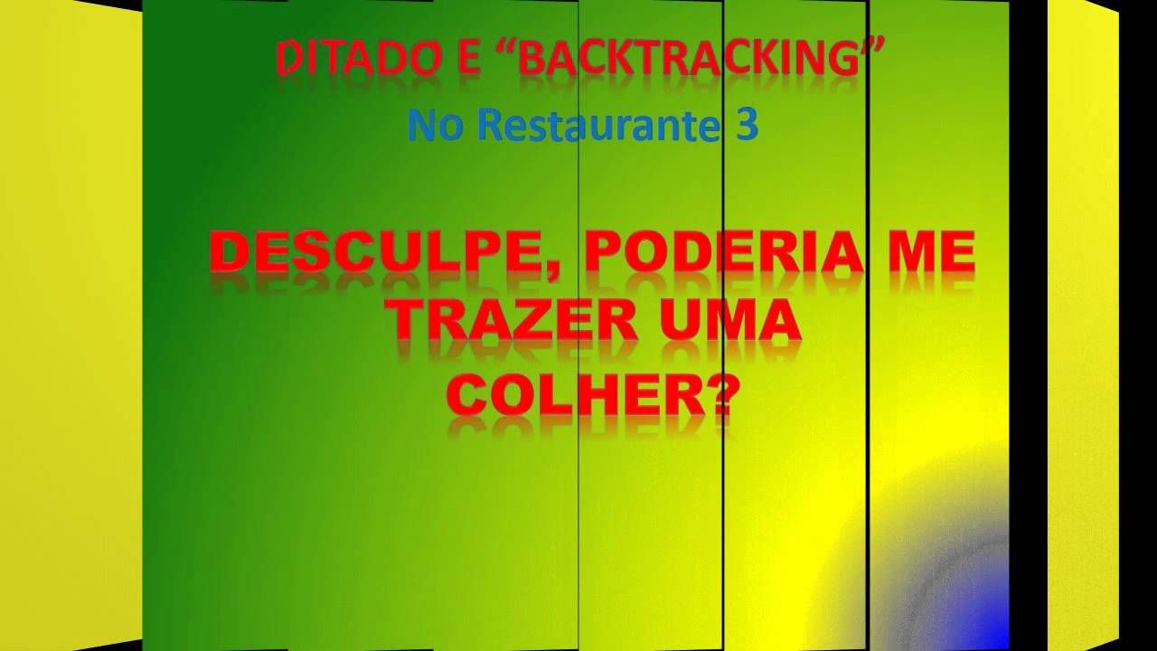 Portugués - Ejercicios de dictado y backtracking- NB1 - EN EL RESTAURANTE 3