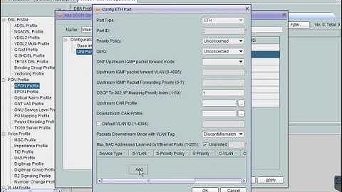 Huawei ONT Configuration on U2000R015 NMS