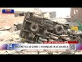 Camión de carga cae sobre tres viviendas en Jicamarca