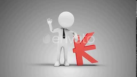 3D Man Waving Hand Leaned To Lao Kip Sign 02 Loop with Alpha | Motion Graphics - Envato elements