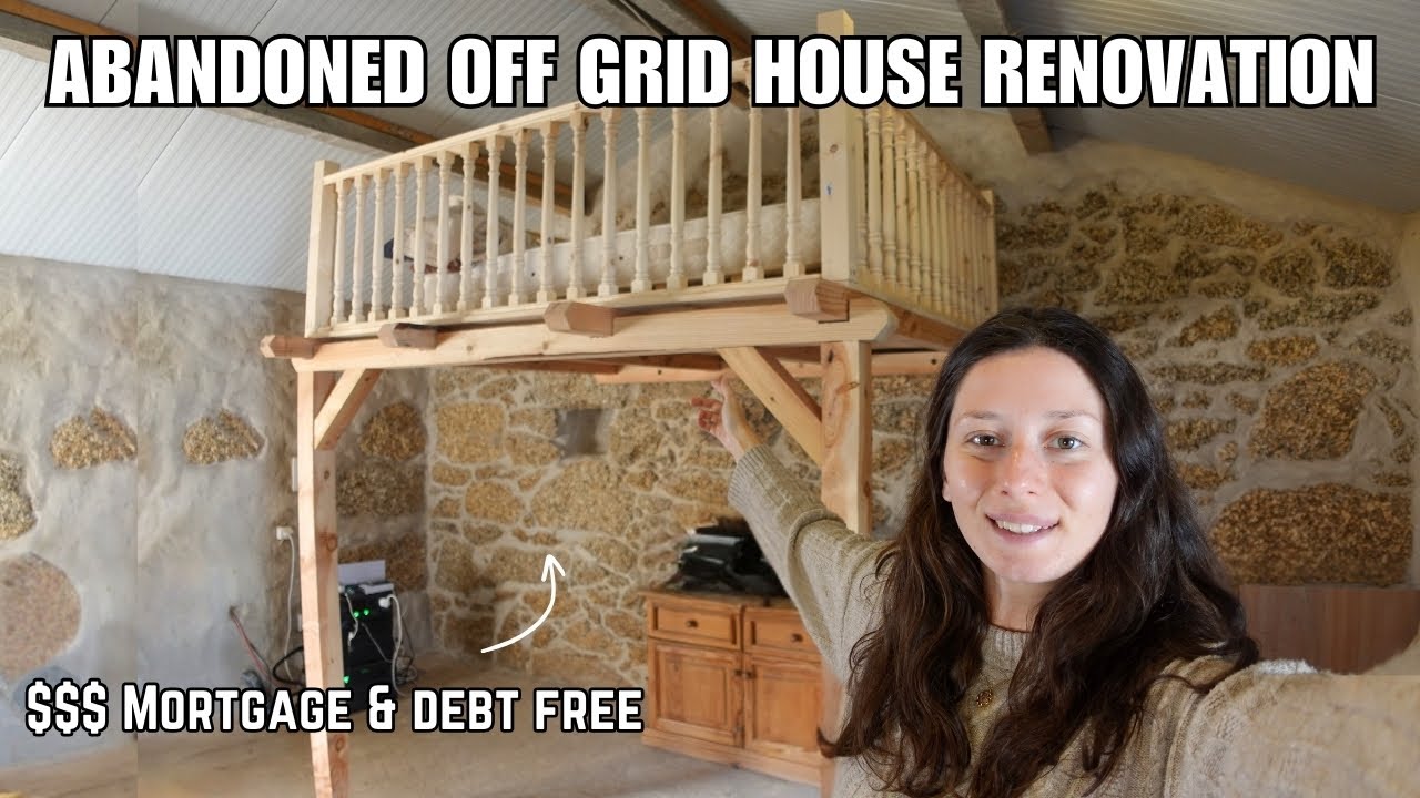 Man Transforms Old Italian Barn into Amazing Villa - YouTube - Renovating An Off-Grid Apartment Artistic Style