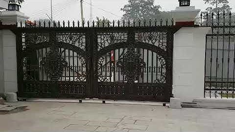 Cổng trượt tự động nhôm đúc