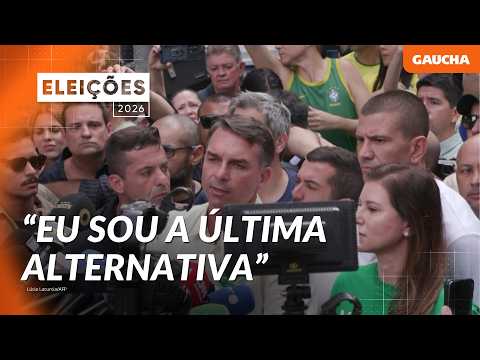 FLÁVIO BOLSONARO holds press conference after voting in Rio de Janeiro | 2026 Elections
